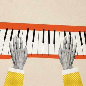 ピアノを演奏する人の手元