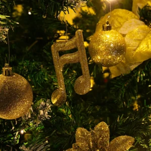 音符のクリスマスの飾り付け