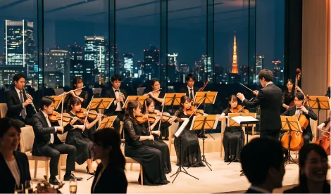 オーケストラの演奏風景