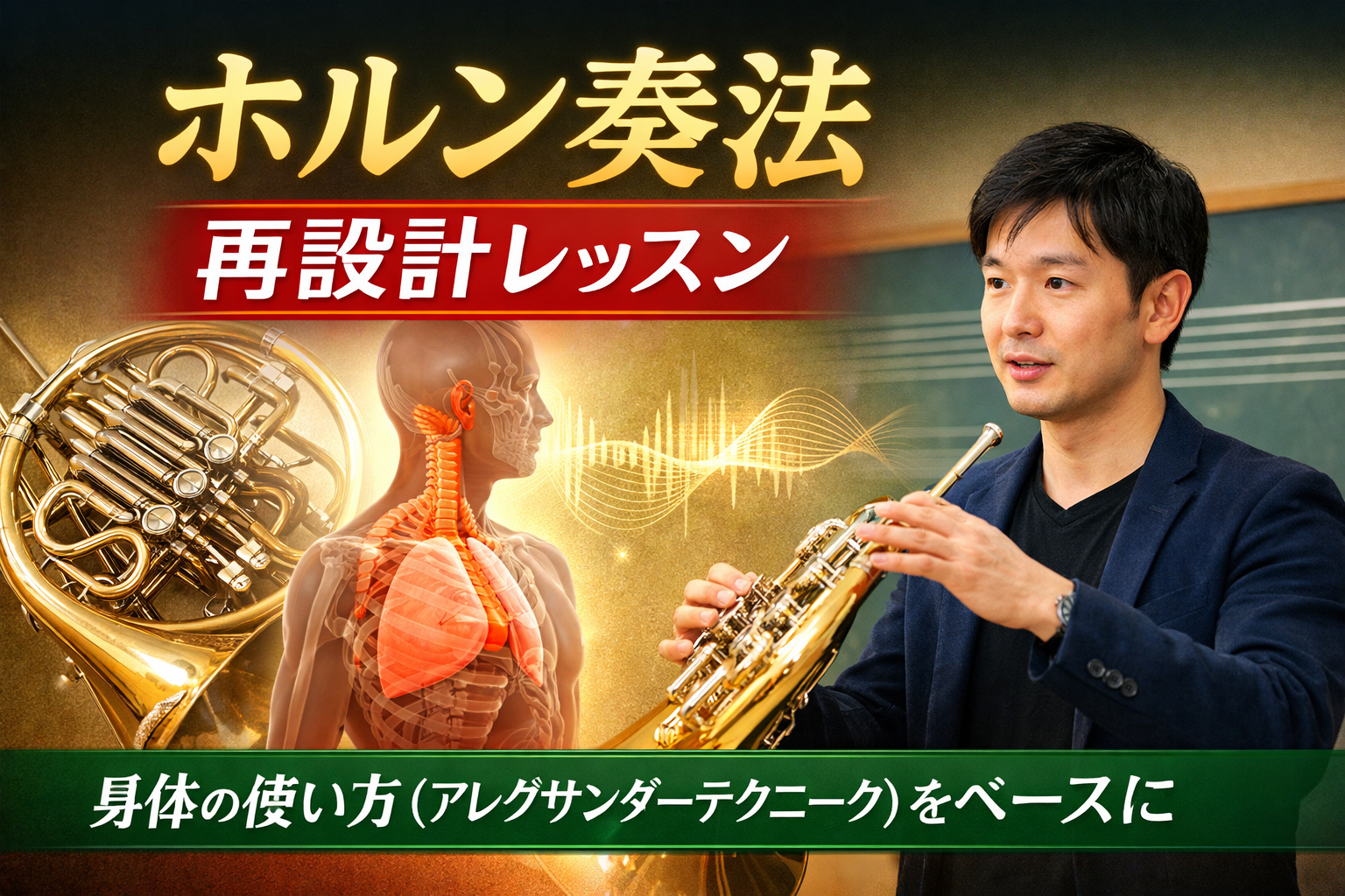 ホルン奏法 再設計レッスン〜身体の使い方（アレクサンダーテクニーク）をベースに〜